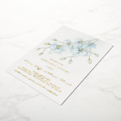 Soft Blue Orchid Probe Dinner Folieneinladung (Gedreht)