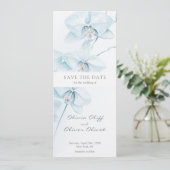 Soft Blue Orchid Save the Date Einladung (Stehend Vorderseite)
