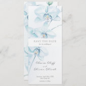 Soft Blue Orchid Save the Date Einladung (Vorne/Hinten)