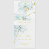 Soft Blue Orchid Save the Date Magneteinladung (Vorderseite)