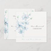 Soft Blue Orchid Vow Renewal Einladung (Vorne/Hinten)