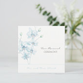 Soft Blue Orchid Vow Renewal Einladung (Stehend Vorderseite)