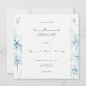 Soft Blue Orchid Vow Renewal Einladung (Rückseite)