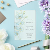 Soft Blue Orchid Wedding Acryleinladungen (In Situ (Hochzeit))