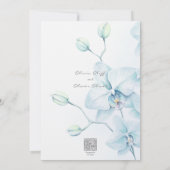 Soft Blue Orchid Wedding Einladung (Rückseite)
