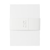 Soft Blue Orchid Wedding Einladungsbanderole (Rückseitenbeispiel)