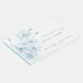Soft Blue Orchid Wedding Gästebuch (Ecke)