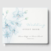 Soft Blue Orchid Wedding Gästebuch (Vorderseite)