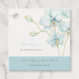 Soft Blue Orchid Wedding Geschenkanhänger