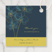 Soft Blue Orchid Wedding Geschenkanhänger (Rückseite)