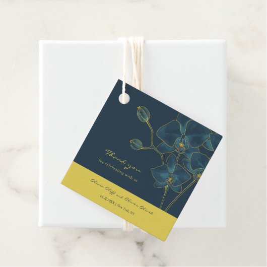 Soft Blue Orchid Wedding Geschenkanhänger (Beispiel)