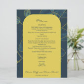 Soft Blue Orchid Wedding Menu Menükarte (Stehend Vorderseite)