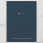 Soft Blue Orchid Wedding Menu Menükarte (Rückseite)