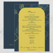 Soft Blue Orchid Wedding Menu Menükarte (Vorne/Hinten)