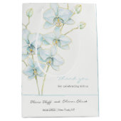 Soft Blue Orchid Wedding Mittlere Geschenktüte (Vorderseite)