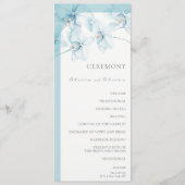 Soft Blue Orchid Wedding Programm (Vorderseite)