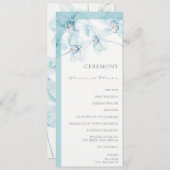 Soft Blue Orchid Wedding Programm (Vorne/Hinten)