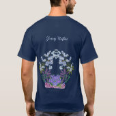 Soft Blue Pastel Hydrangeas Lila Lilac Birthday T-Shirt (Rückseite)