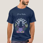 Soft Blue Pastel Hydrangeas Lila Lilac Birthday T-Shirt (Vorderseite)