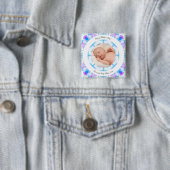 Soft Blue Pastels Custom Mother's Day Foto Gift Button (Beispiel)