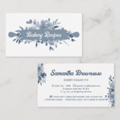 Soft Blue Pastry Koch hausgemachte Bäckerei Visitenkarte (Vorne/Hinten)