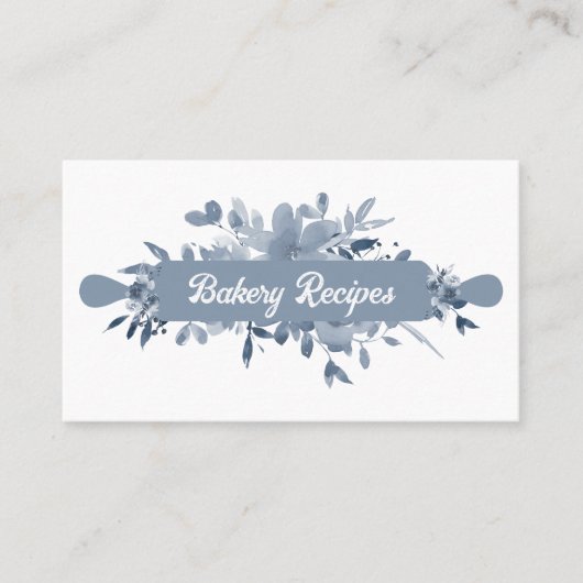 Soft Blue Pastry Koch hausgemachte Bäckerei Visitenkarte (Vorderseite)