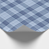 Soft Blue Plaid Seamless Pattern Geschenkpapier (Ecke)