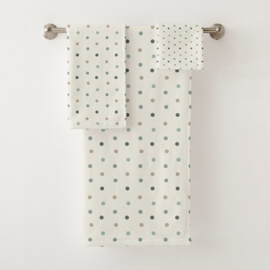 Soft Blue Polka Dot Baby Towel Set (Insitu)