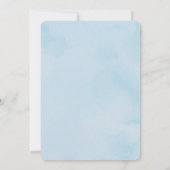 Soft Blue Pumpkin Watercolor Rose Babydusche Einladung (Rückseite)