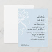 Soft Blue Rose 4.25x5.5 Einladung (Vorne/Hinten)