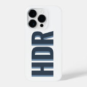 Soft Blue Shades Shadow Monogram with bold name iPhone Hülle (Rückseite)