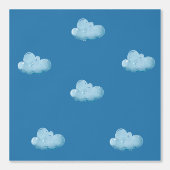 Soft Blue Sky & Fluffy White Clouds Pattern  Tapete (Vorderseite)