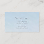 Soft Blue Sky Minimal Elegante Visitenkarte (Rückseite)