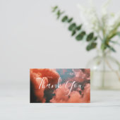 Soft Blue Sky & Pink Wolken Danke Karte (Stehend Vorderseite)