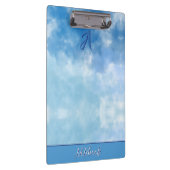 Soft Blue Sky Watercolor Cloud Klemmbrett (Rechts)