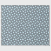 Soft Blue Starburst on Slate Grey Pattern Geschenkpapier (Flach)