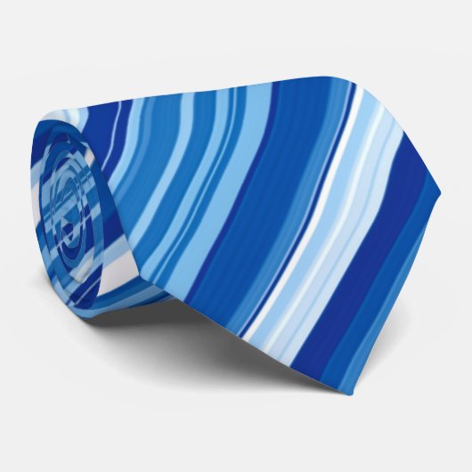 Soft Blue Stripes Neck Ties Krawatte (Gerollt)