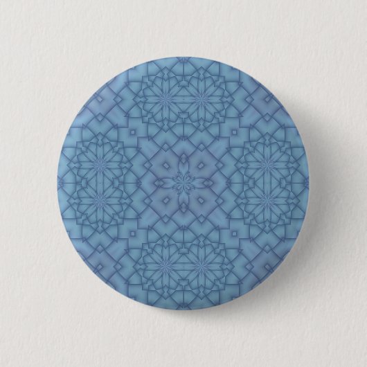 Soft Blue Tracery #2 Button (Vorderseite)
