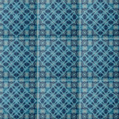 Soft Blue und Indigo Symmetrisches geometrisches M Fliese