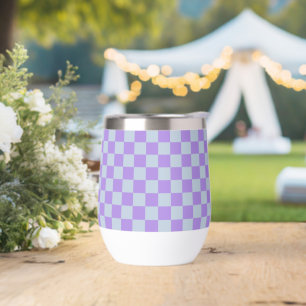 Soft Blue und Lavender Checked