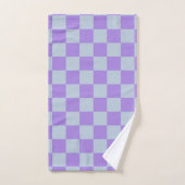Soft Blue und Lavender Checked Badhandtuch Set (Handtuch)