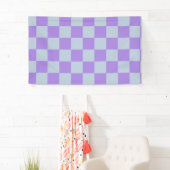 Soft Blue und Lavender Checked Banner (Insitu)
