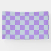 Soft Blue und Lavender Checked Banner (Horizontal)