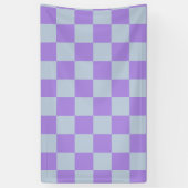 Soft Blue und Lavender Checked Banner (Vertikal)