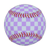 Soft Blue und Lavender Checked Baseball (Rückseite)