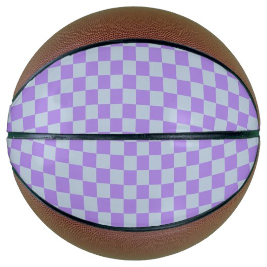 Soft Blue und Lavender Checked Basketball (Vorderseite)