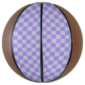 Soft Blue und Lavender Checked Basketball (Vertikal)