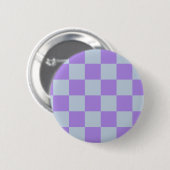Soft Blue und Lavender Checked Button (Vorne & Hinten)