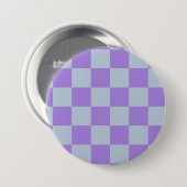 Soft Blue und Lavender Checked Button (Vorne & Hinten)