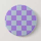 Soft Blue und Lavender Checked Button (Vorderseite)